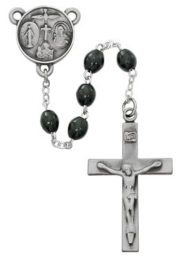 Black Wood Lord's Prayer Rosary