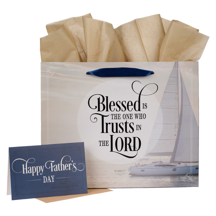 Blessed is the One Landscape Gift Bag with Card - Jeremiah 17:7