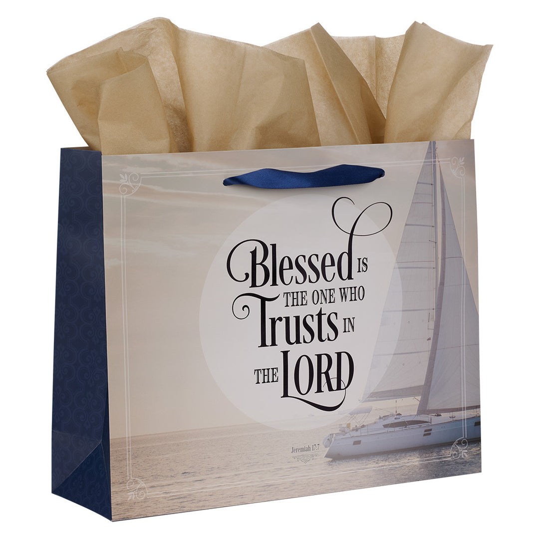 Blessed is the One Landscape Gift Bag with Card - Jeremiah 17:7