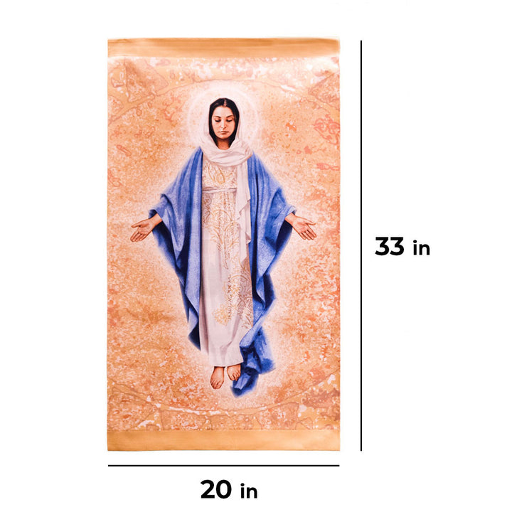 Blessed Mother Printed Tapestry - Large - Artist, John Nava