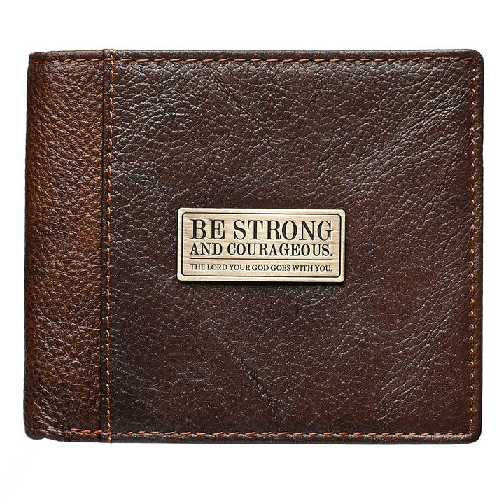 Brown Leather Wallet - Be Strong