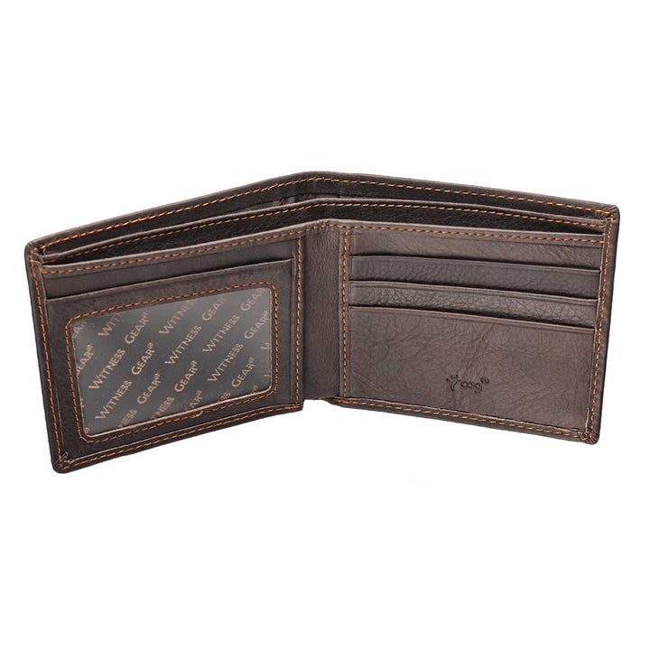 Brown Leather Wallet with Eagle
