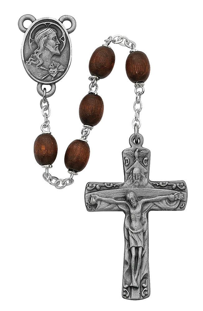 Brown Wood Holy Trinity Rosary