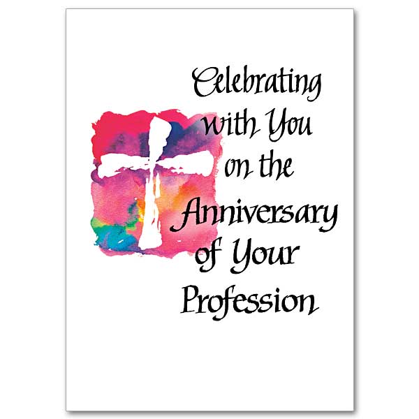 Celebrating with You on the Anniversary of Your Profession Card