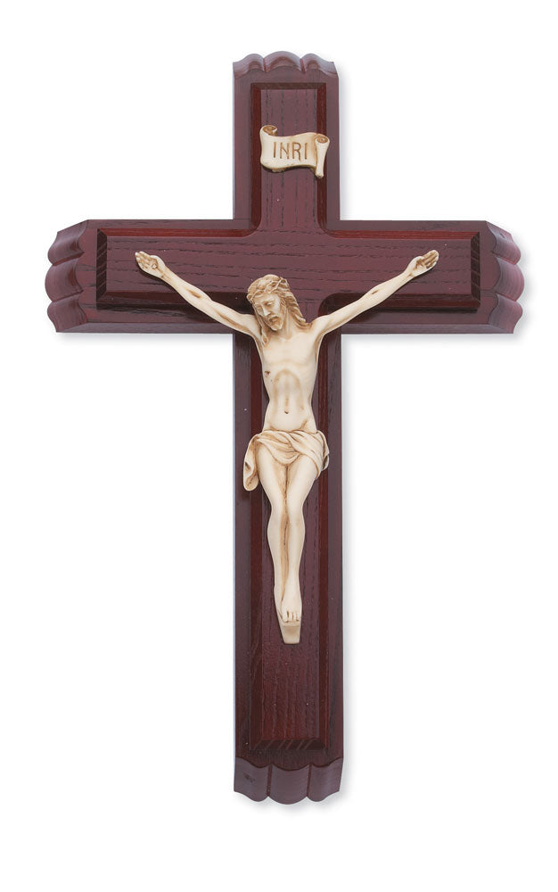 12.75" Cherry-Resin Sick Call Crucifix