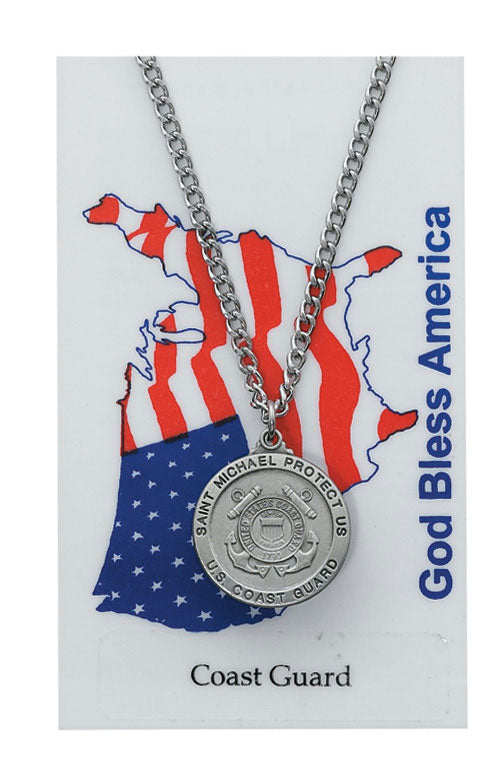 Coast Guard Prayer Card with Medal