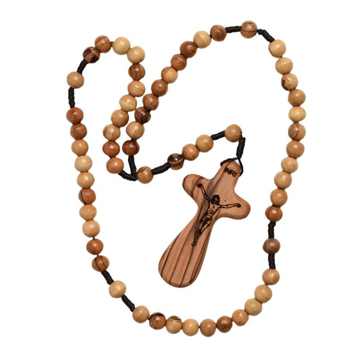 Olive Wood Comfort Cross Rosary