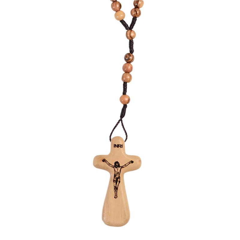 Olive Wood Comfort Cross Rosary