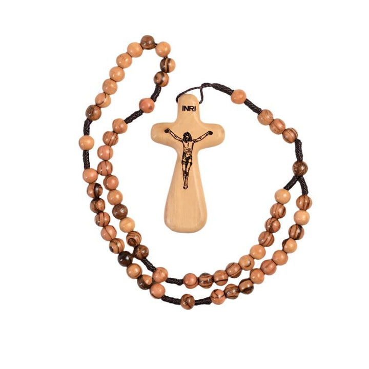 Olive Wood Comfort Cross Rosary