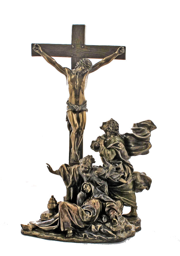 Crucifixion Scene - Bronze Statue