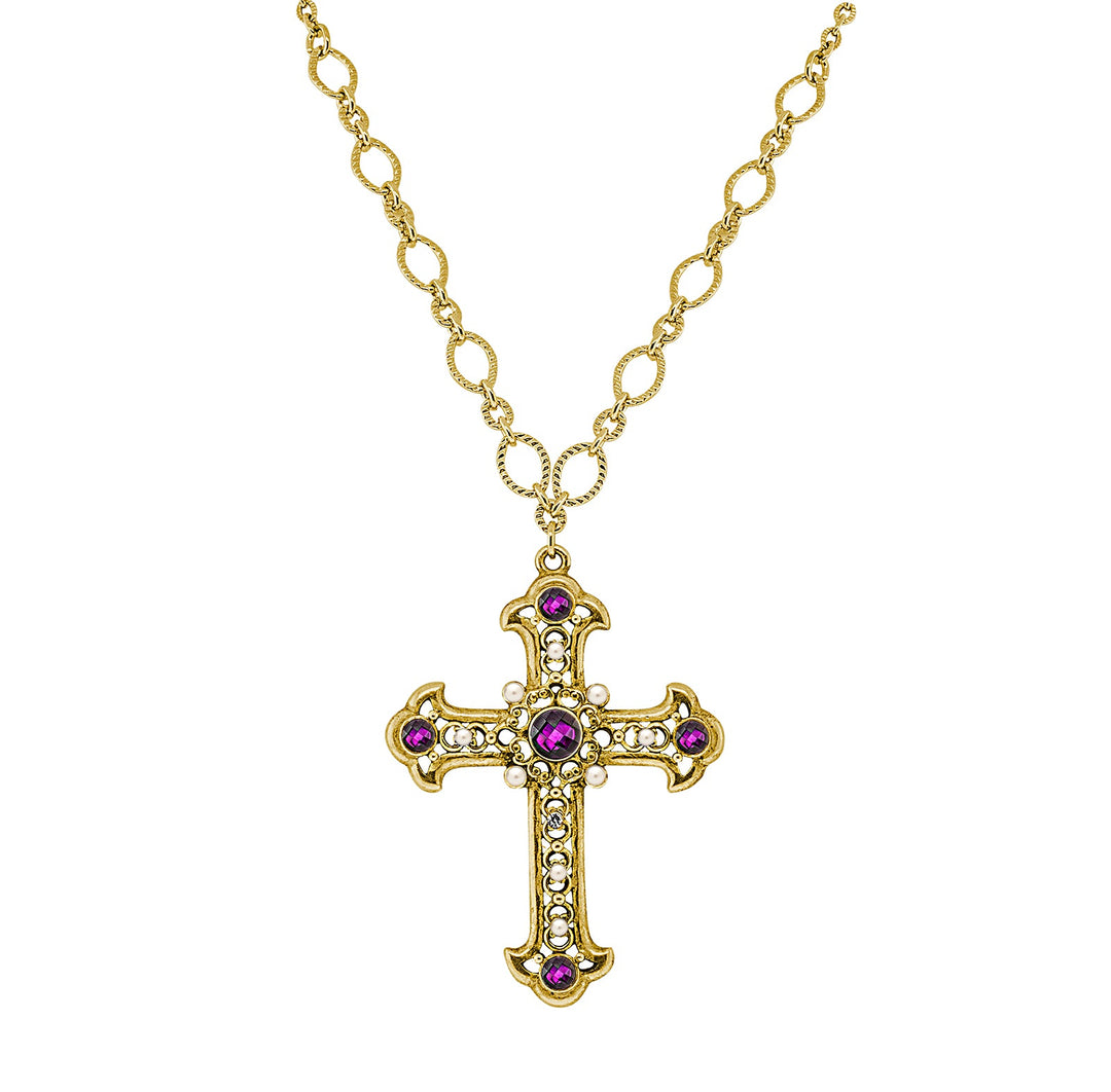 Crystal Large Cross Necklace