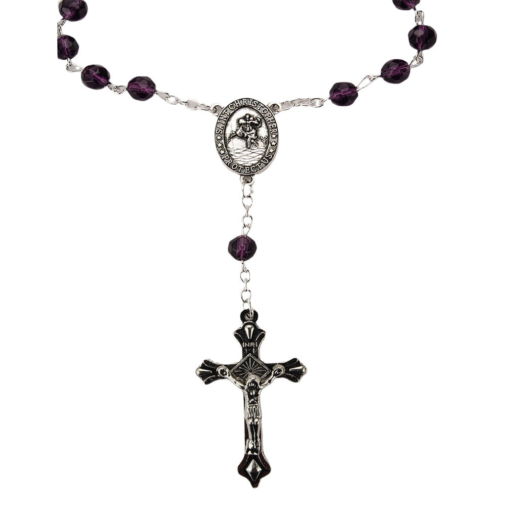 February-Amethyst Auto Rosary