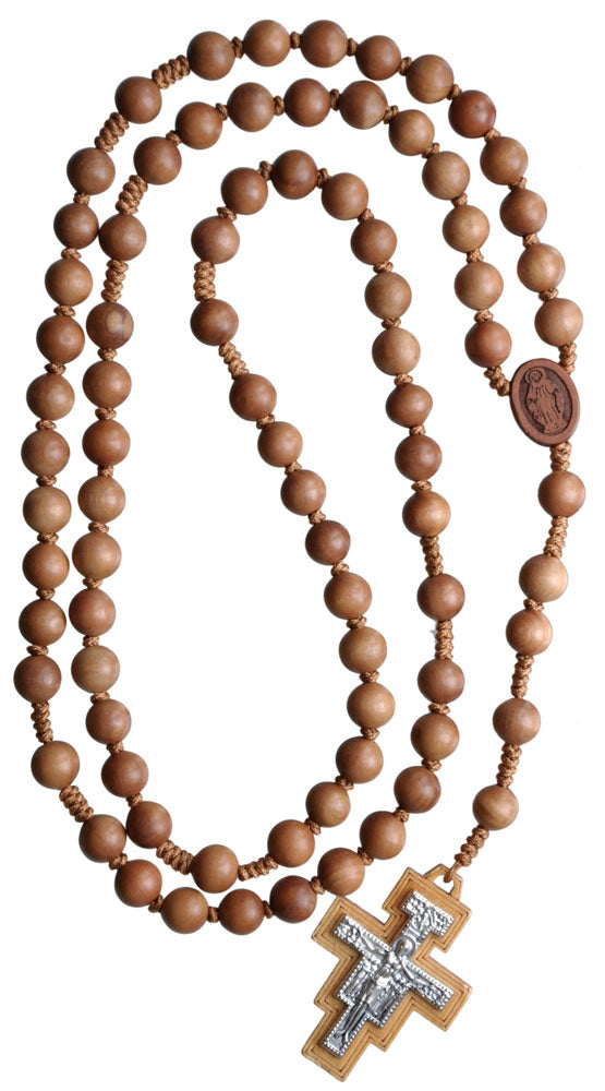 10mm Jujube Wood Franciscan Rosary