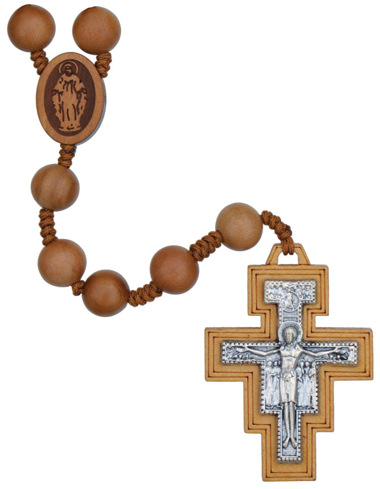 10mm Jujube Wood Franciscan Rosary