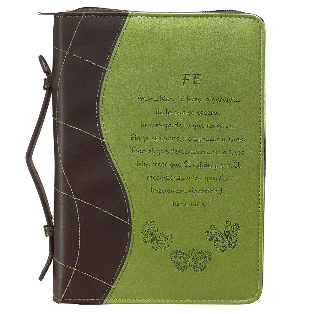 Funda para Biblias Fe, Verde – Hebreos 11:1, 6