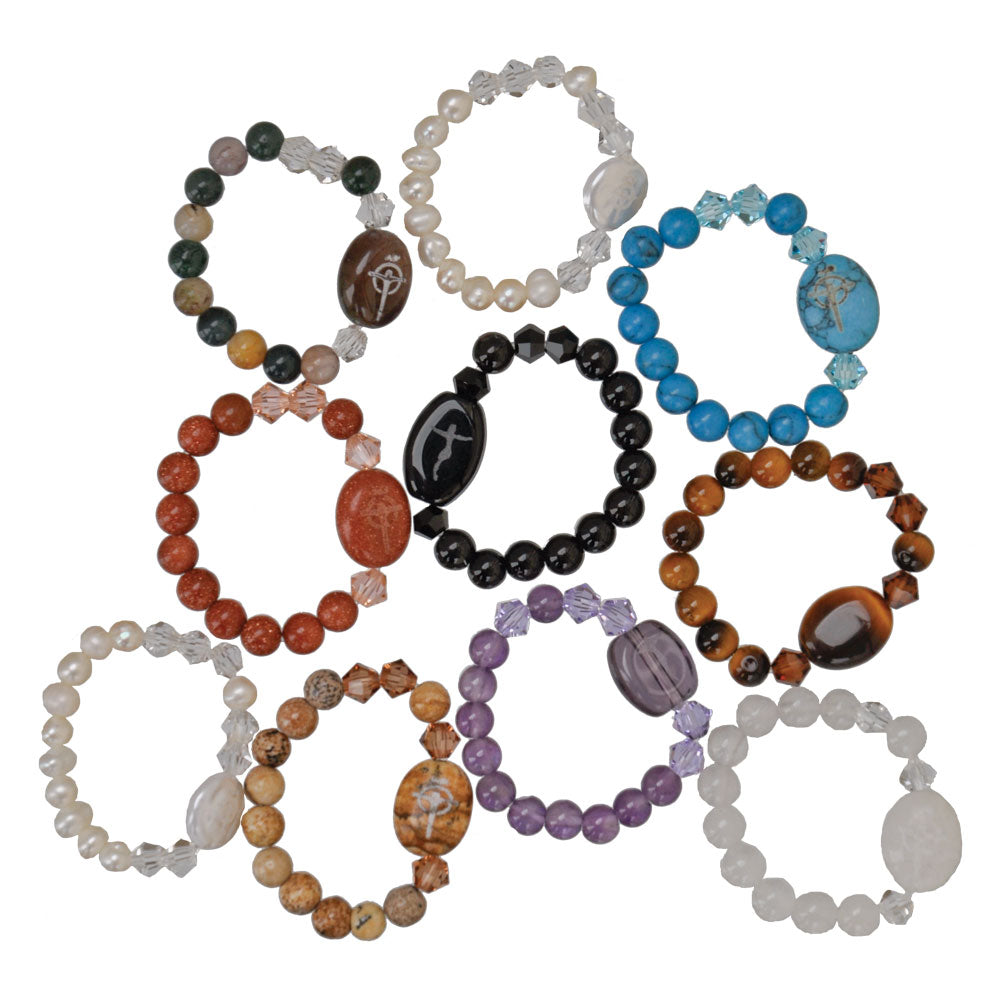 Gemstone Finger Ring Rosary