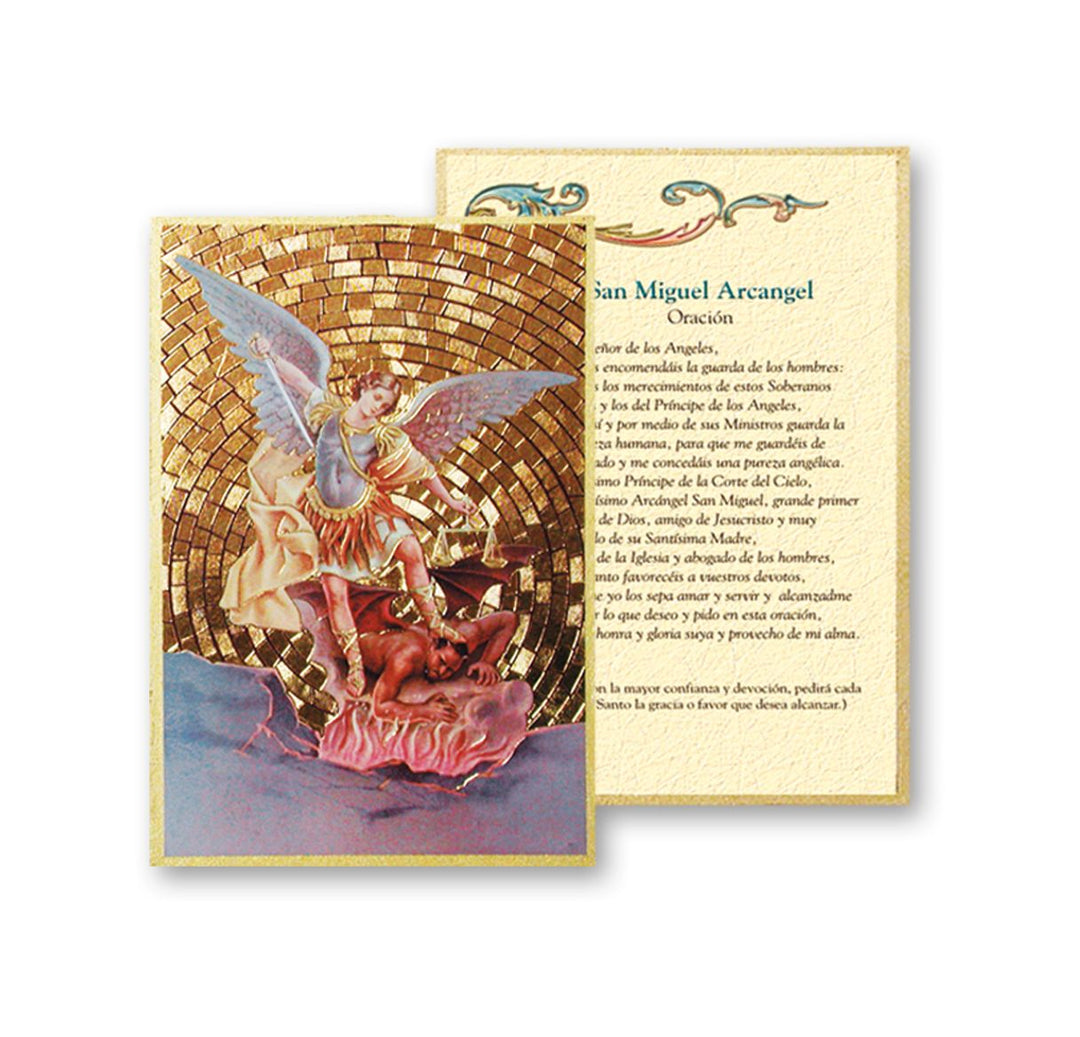 4" x 6" Saint Michael Mosaic Plaque - Spanish
