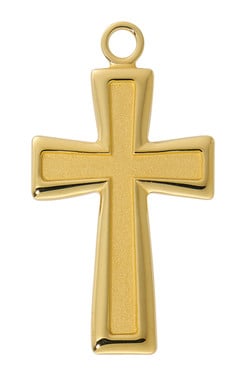 Gold/Sterling Silver Large Flare Cross