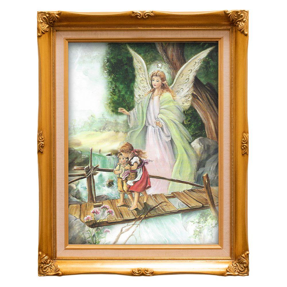 20" Guardian Angel Gold Frame