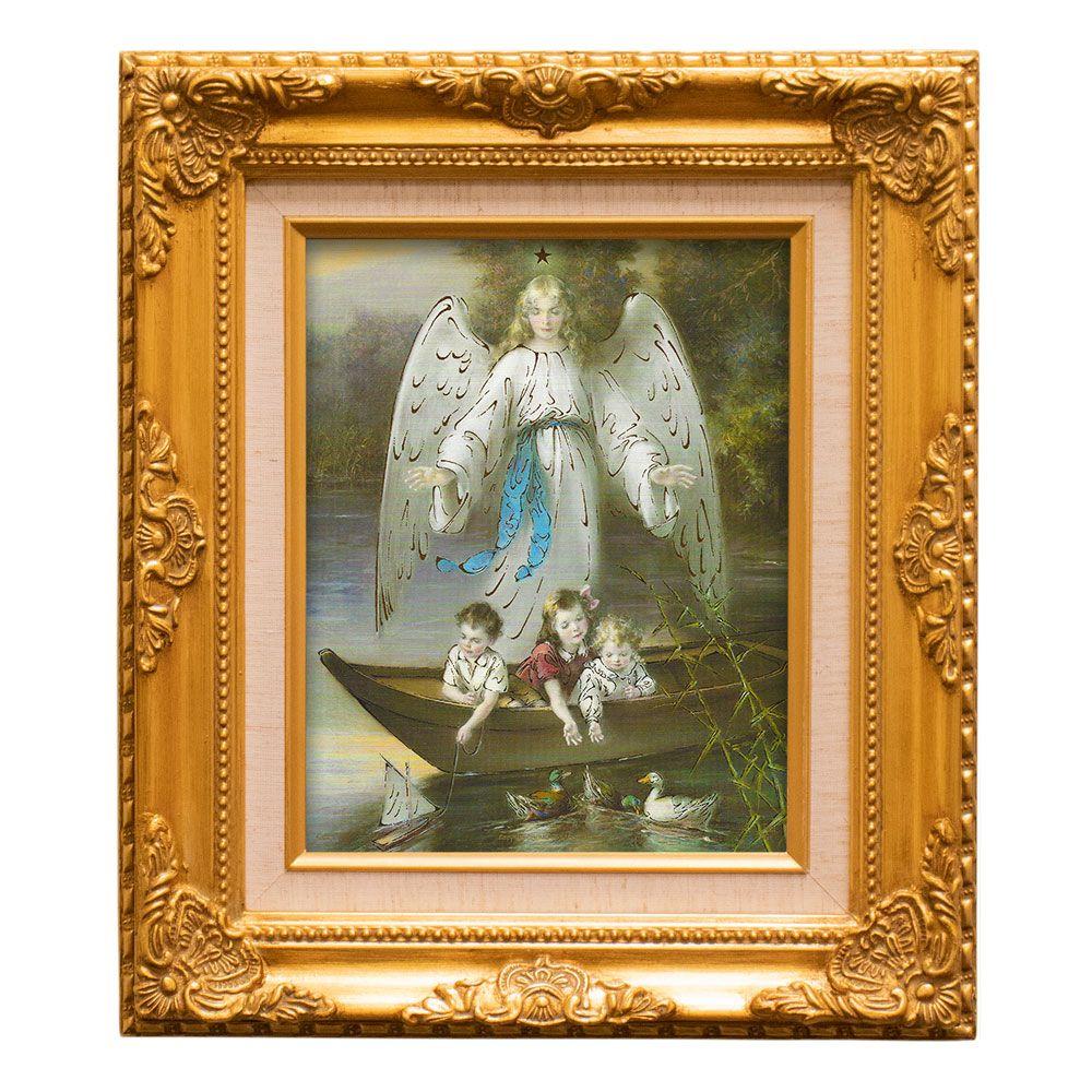 15.5" Guardian Angel Gold Frame