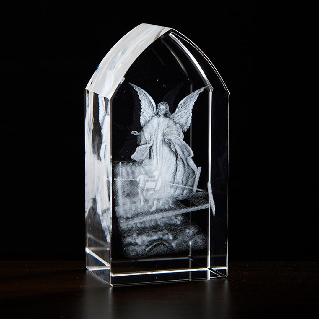 Guardian Angel Etched Glass