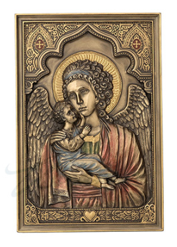 Guardian Angel Holding Child Wall Plaque