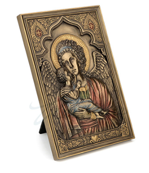 Guardian Angel Holding Child Wall Plaque