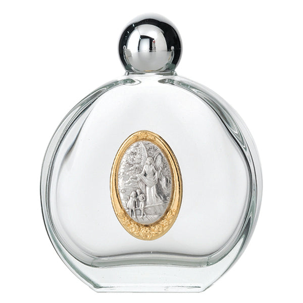 Guardian Angel Large Glass Holy Water Bottle