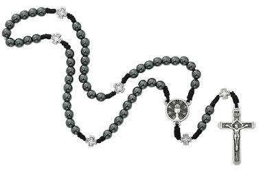 Hematite First Communion Corded Rosary