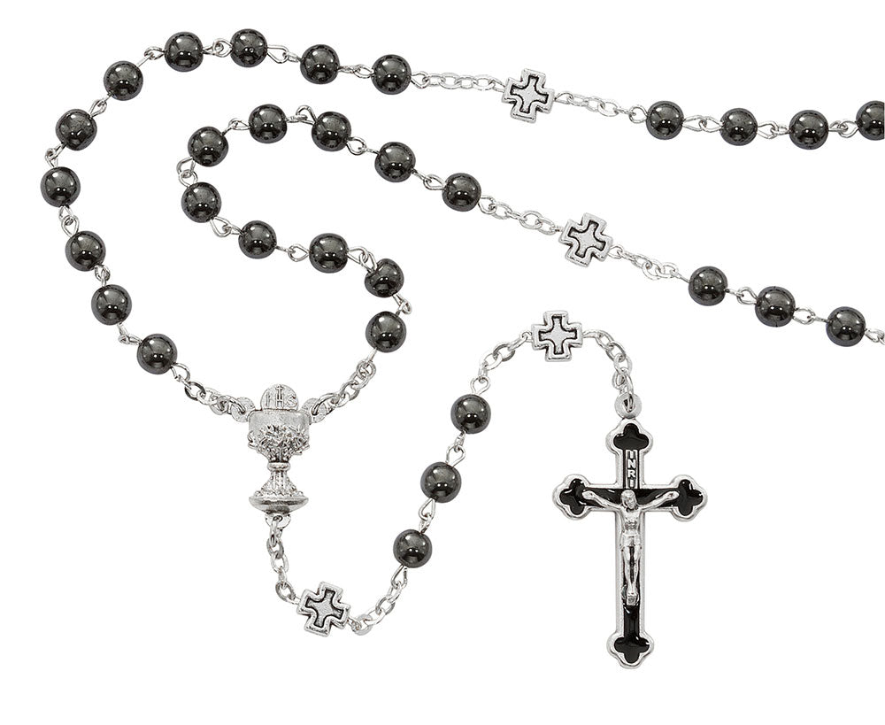 Hematite First Communion Rosary