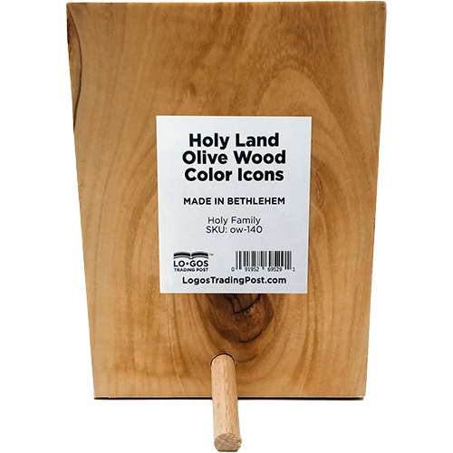 Holy Family Olive Wood Color Icon