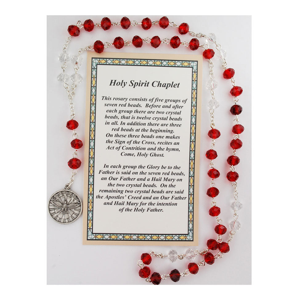 Holy Spirit Chaplet - Red/Clear – The Cathedral Gift Shop