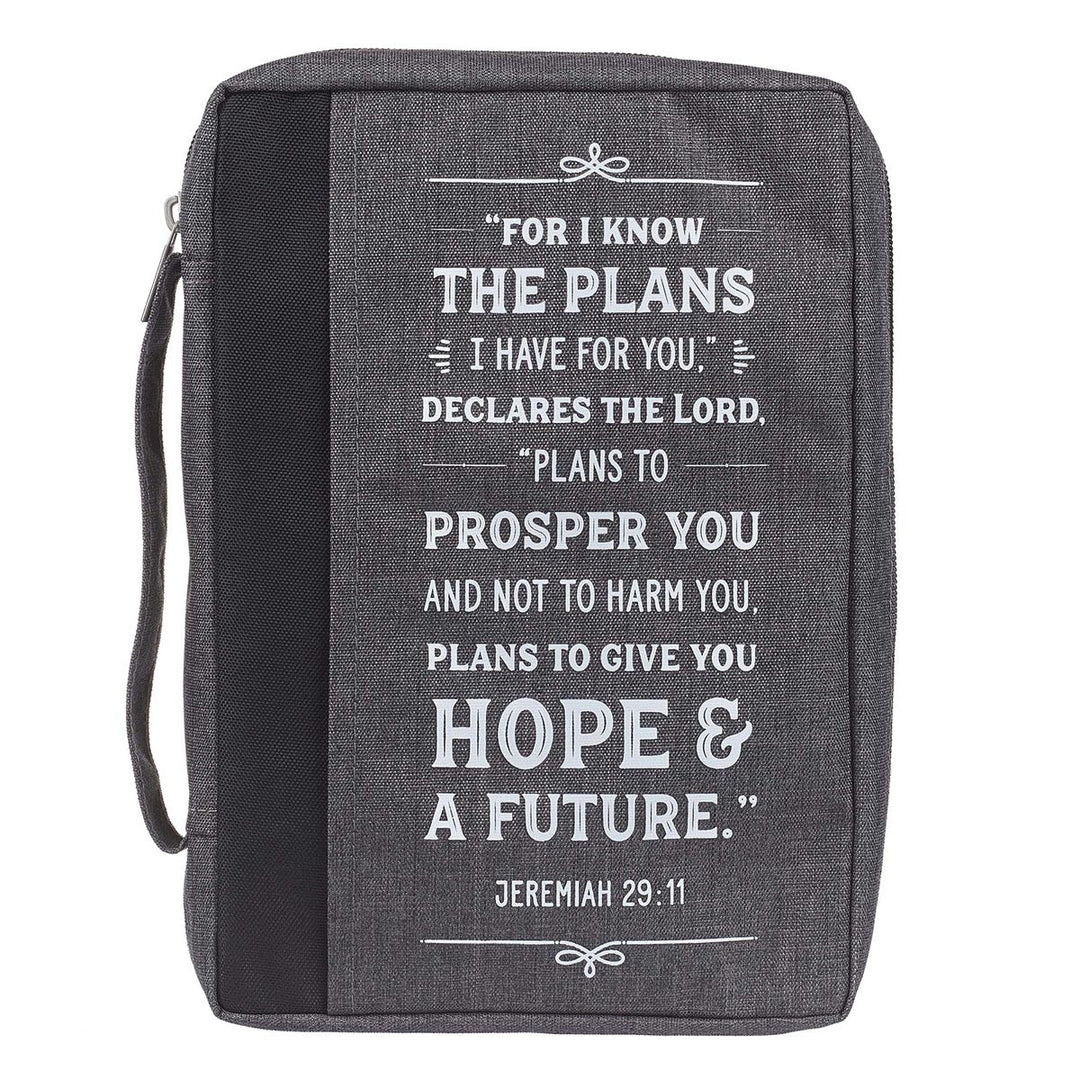 I Know the Plans Charcoal Value Bible Case - Jeremiah 29:11