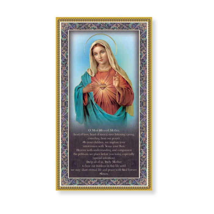 5" x 9" Immaculate Heart of Mary Plaque