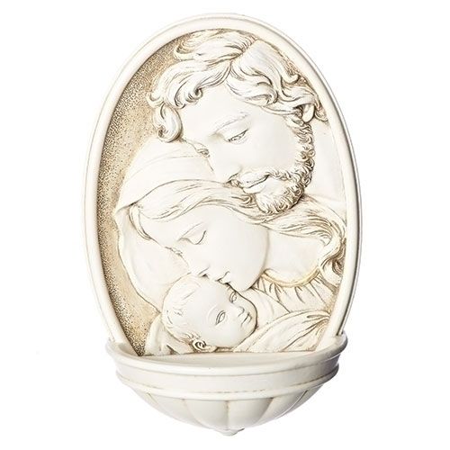8" Ivory Finish Holy Family Font