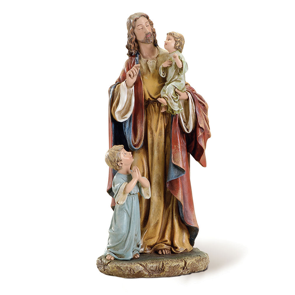 10" Jesus with Children Statue
