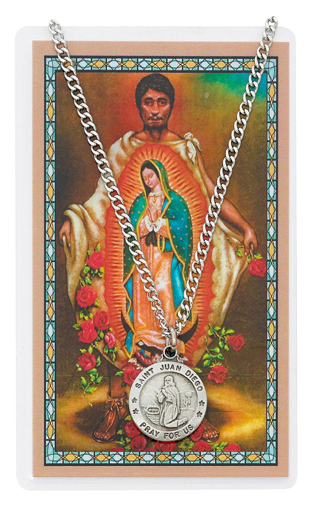 Juan Diego Medal and Prayer Card