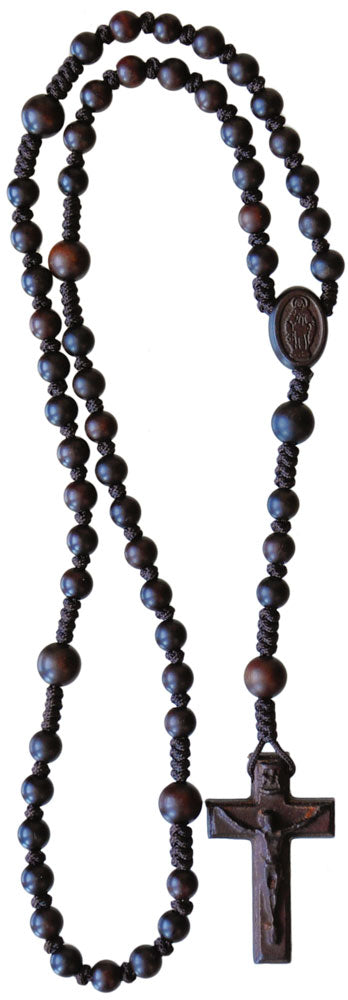 5 Decade Jujube Wood Rosary with 6mm Beads