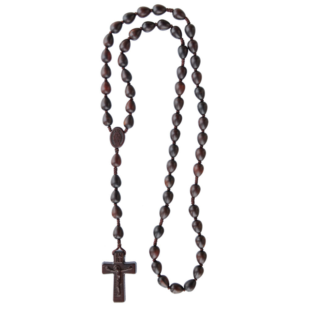 12mm Jujube Wood Teardrop Rosary