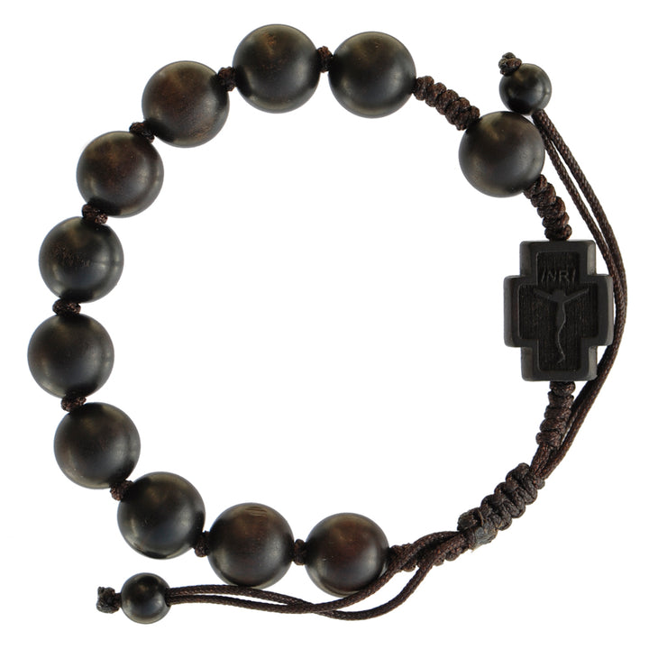 Jujube Wood Rosary Adjustable Bracelet