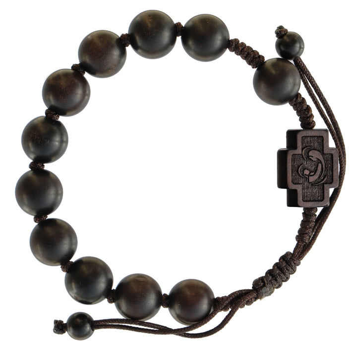 Jujube Wood Rosary Adjustable Bracelet