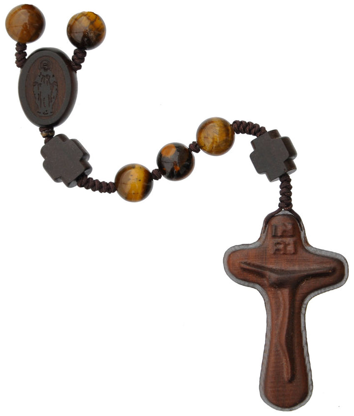 8MM Jujube Wood & Genuine Tiger Eye Rosary