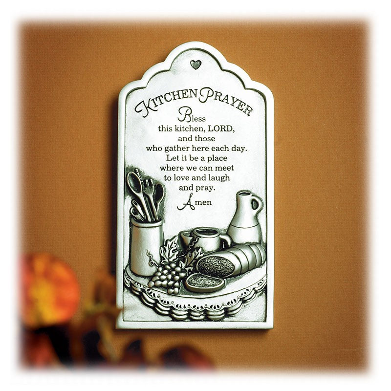 8" Silver Kitchen Prayer Plaque