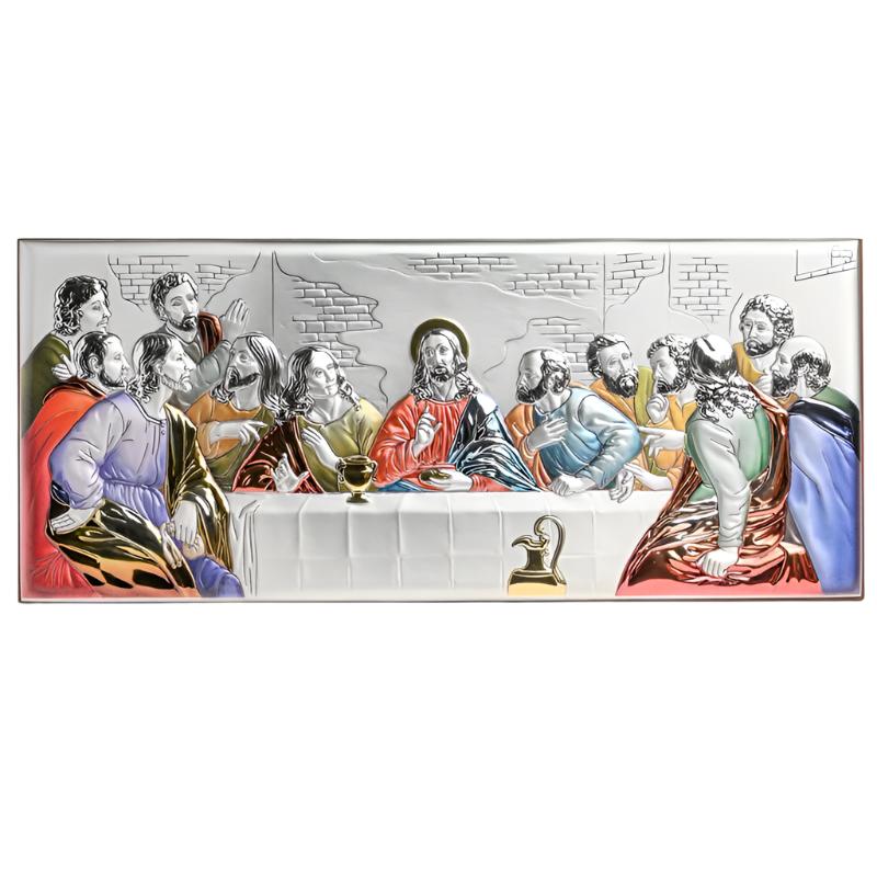 Last Supper Sterling Silver Color Plaque