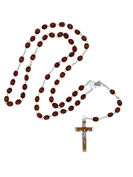 Light Brown Wooden Rosary