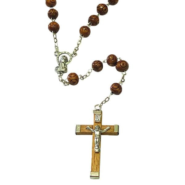 Light Brown Wooden Rosary