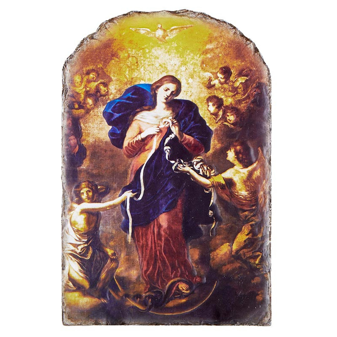 Mary Untier of Knots Tile Plaque