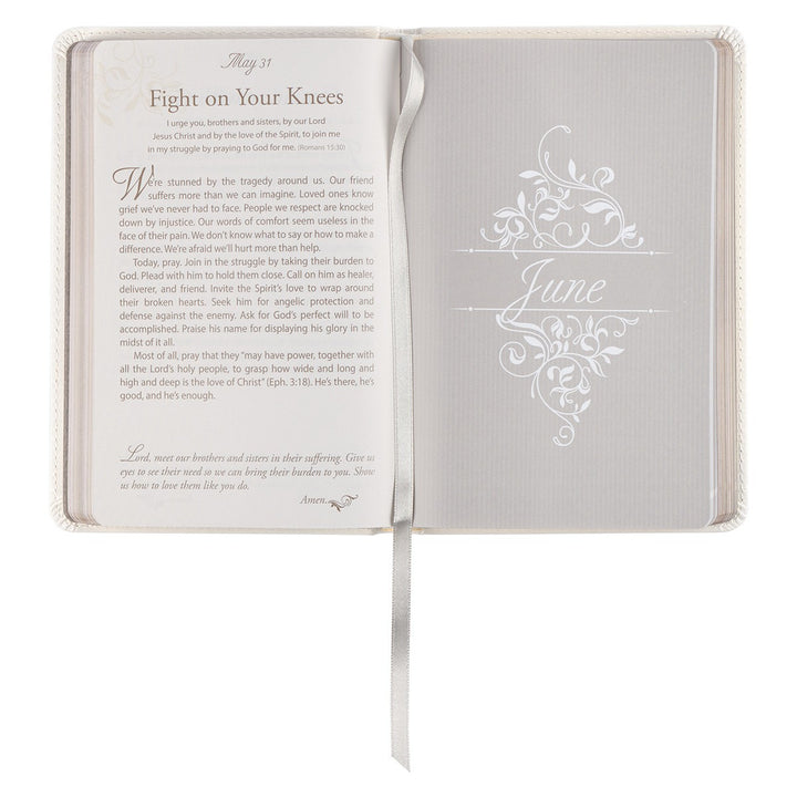 Mr. & Mrs. 366 Devotions for Couples White Faux Leather Devotional