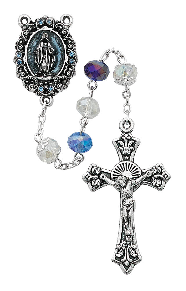 Multicolor Blue Crystal Rosary