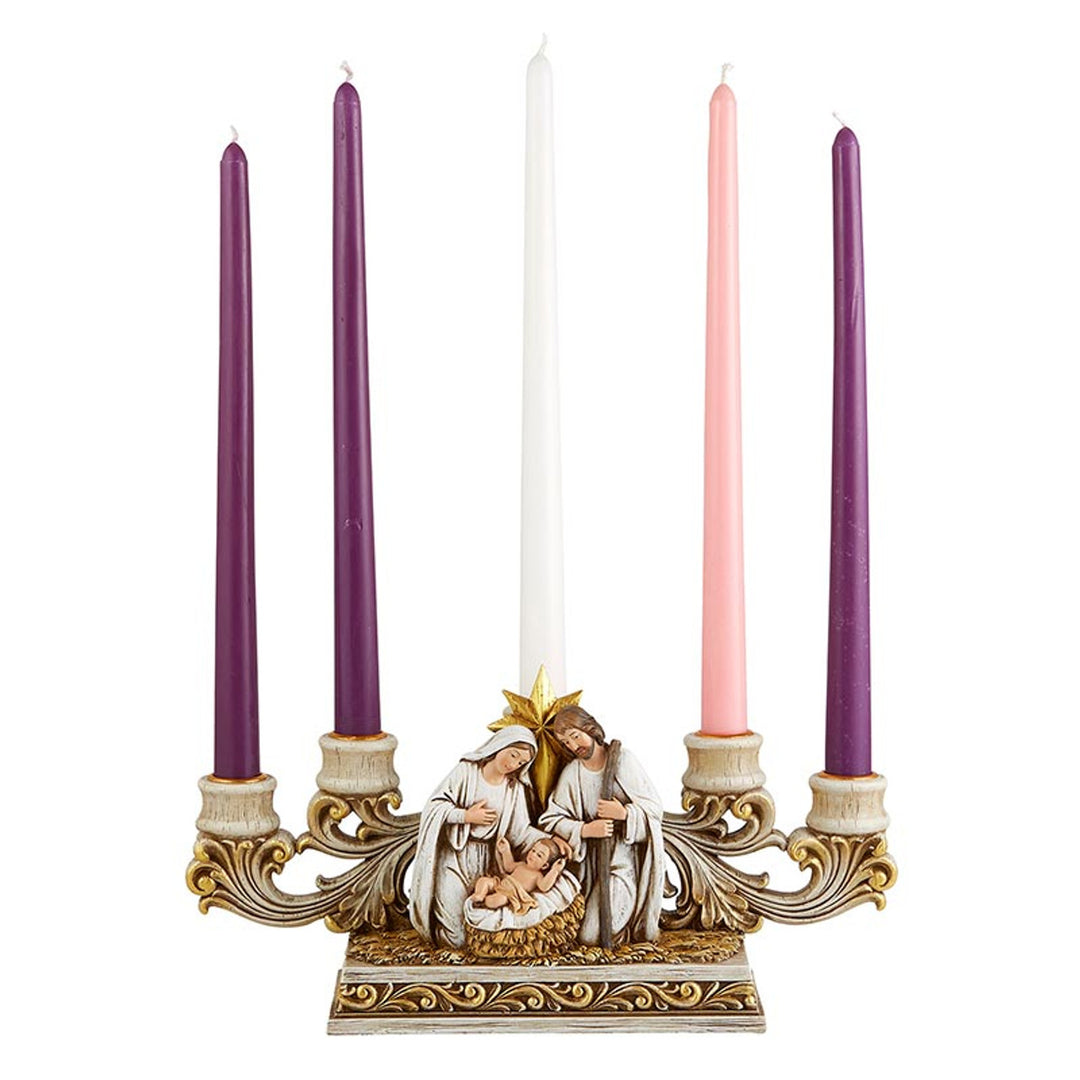 Nativity Advent Resin Candle Holder